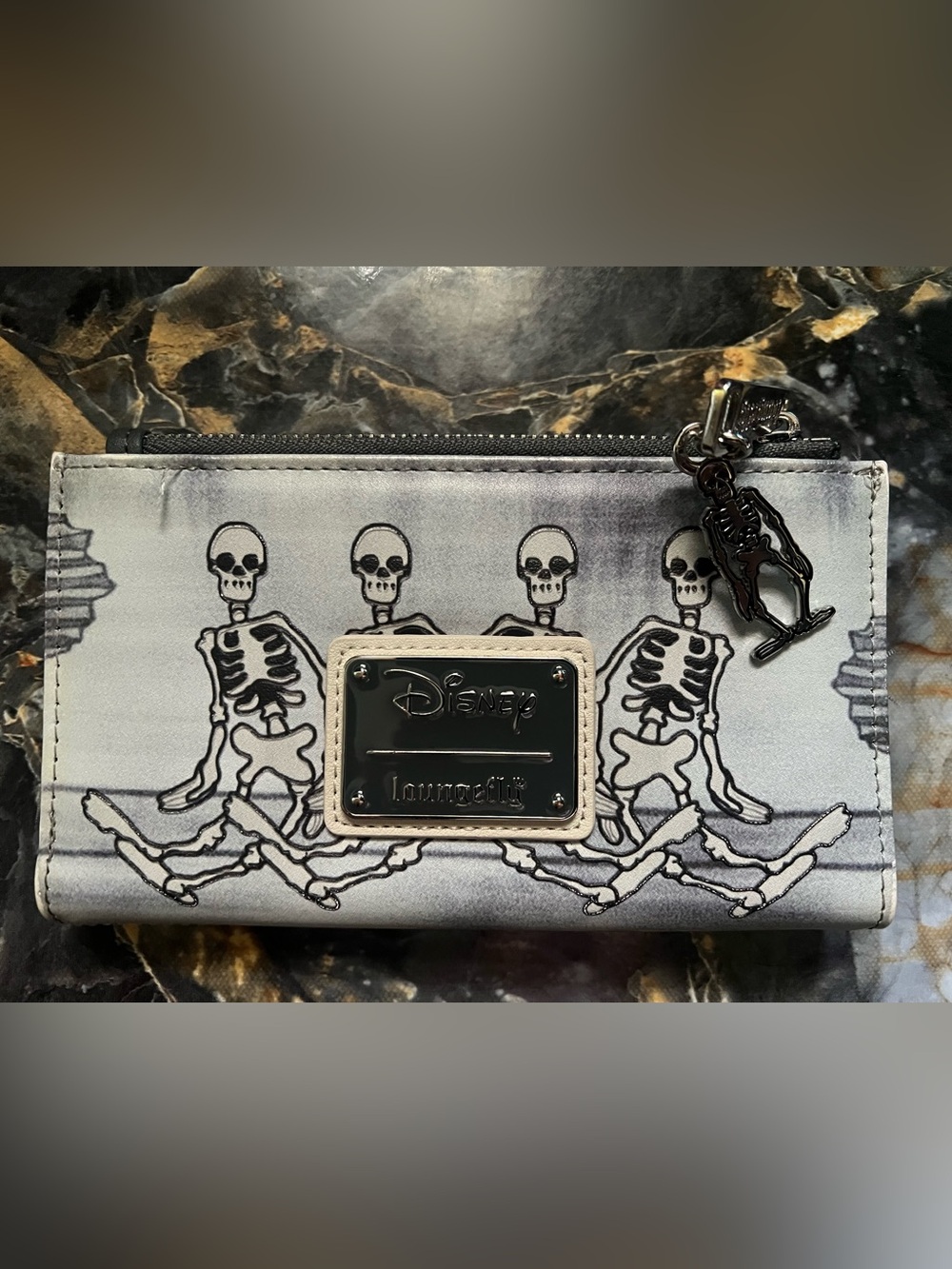 Lightly used Skeleton Dance / Mickey Mouse Loungefly Wallet
